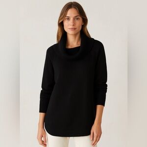 Anthropologie Moth Georgia Cowl Neck Sweater Black Medium